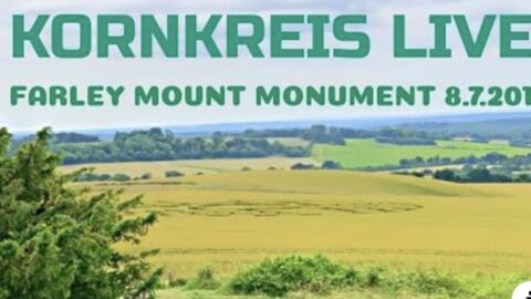 Kornkreis Farley Mount Monument, nahe Stonehenge, vom 8.7.2019