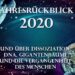 Jahresrückblick 2020, Gigantenbäume, DNA, Dissoziation