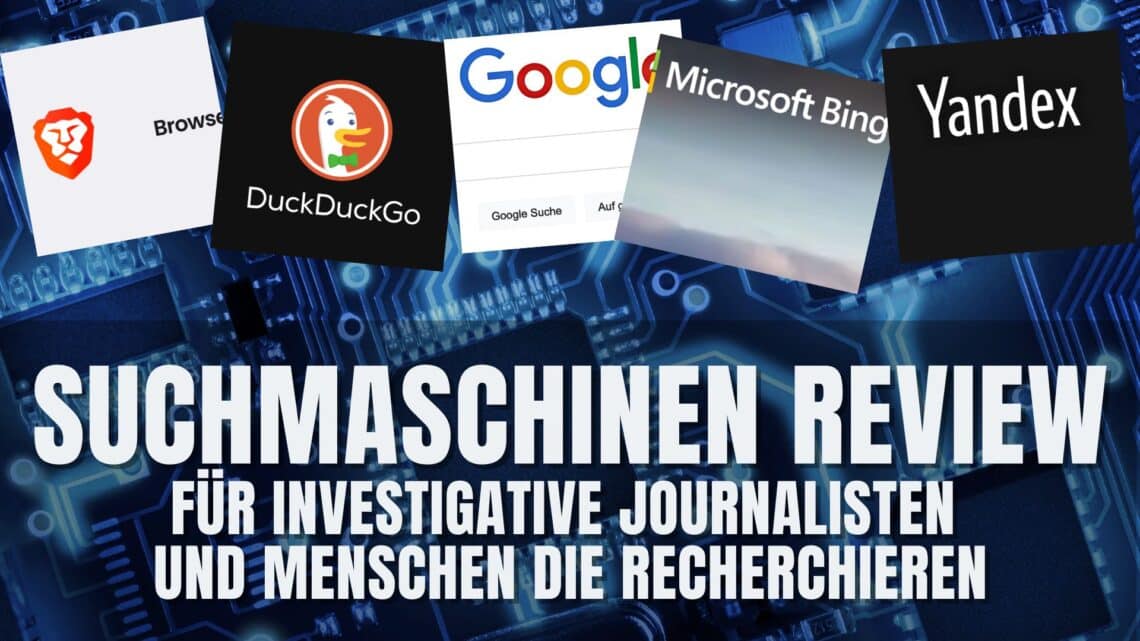 suchmaschinen review - investigative journalisten recherchieren